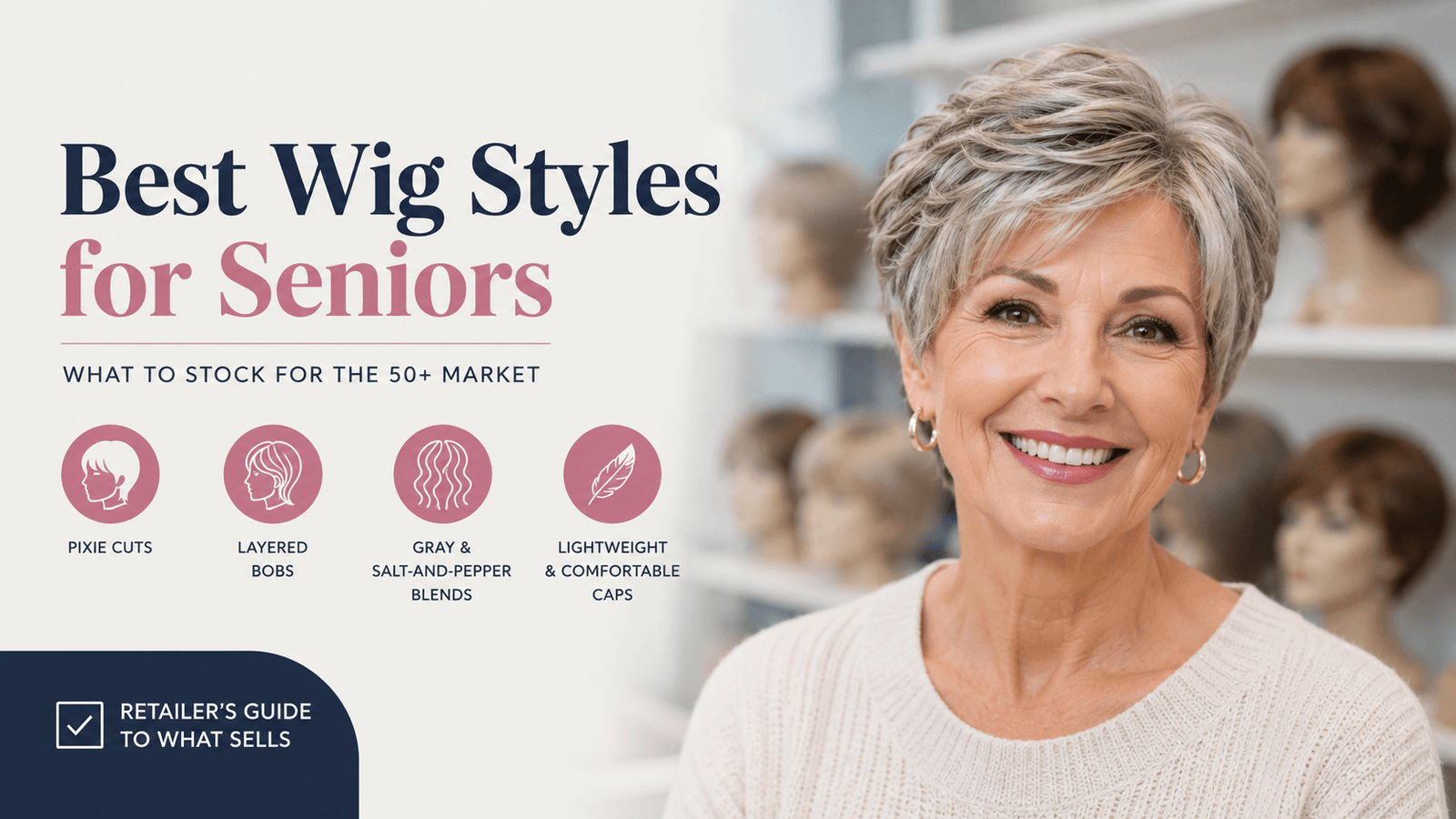 Best Wig Styles for Seniors: What to Stock for the 50+ Market