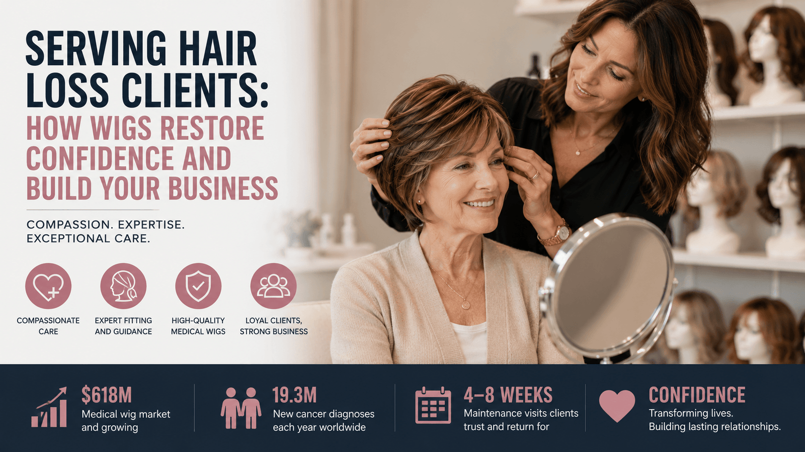 Serving Hair Loss Clients: How Wigs Restore Confidence and Build Your Business