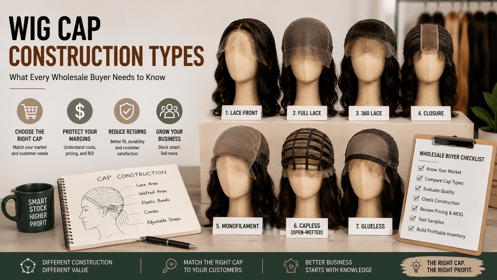 Wig Cap Construction Types: What Every Wholesale Buyer Needs to Know